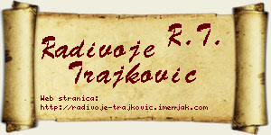 Radivoje Trajković vizit kartica